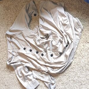 Light gray button down dress